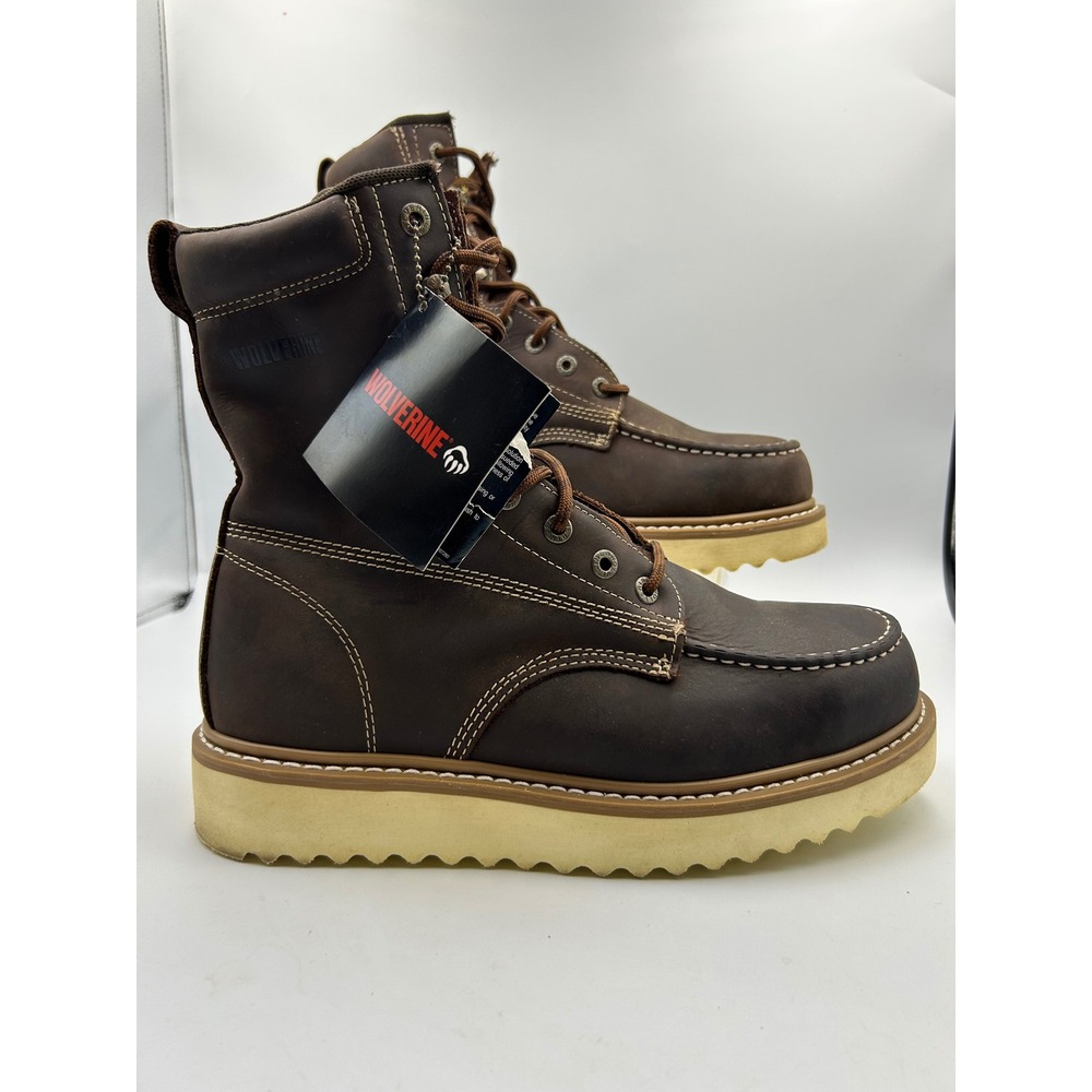 Wolverine Loader Work Boots Mens 10.5 Brown Steel Toe Wedge Sole Gorpcore W10741